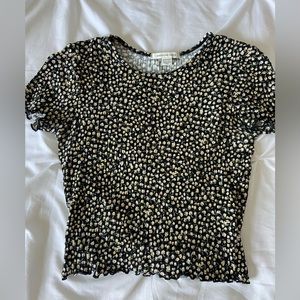 American Eagle Floral Baby Tee size XS